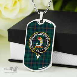 ScottishPlaid Walker Hunting Modern Clan Tartan Dog Tag Necklace - Crest Classic Scottish Plaid Tartan Plaid