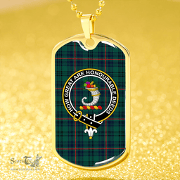 ScottishPlaid Walker Hunting Modern Clan Tartan Dog Tag Necklace - Crest Classic Scottish Plaid Tartan Plaid