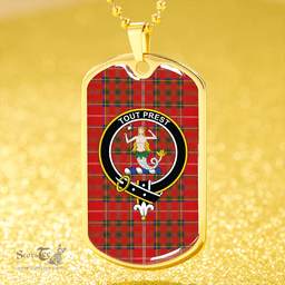 ScottishPlaid Murray Plaid Artifact Modern Clan Tartan Dog Tag Necklace - Crest Classic Scottish Plaid Tartan Plaid