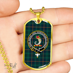ScottishPlaid Walker Hunting Modern Clan Tartan Dog Tag Necklace - Crest Classic Scottish Plaid Tartan Plaid