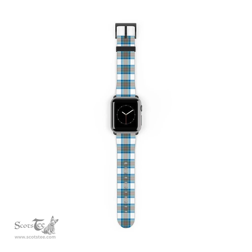 Scottish Stewart Muted Blue Clan Tartan Watch Band Apple Watch Style Scottish Plaid Tartan Plaid