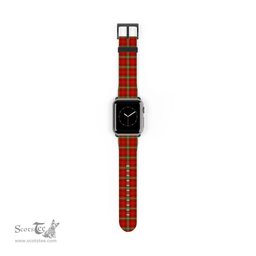 Scottish Morrison Red Modern Clan Tartan Watch Band Apple Watch Style Scottish Plaid Tartan Plaid