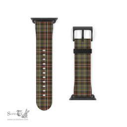 Scottish Scott Green Weathered Clan Tartan Watch Band Apple Watch Style Scottish Plaid Tartan Plaid