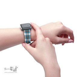 Scottish Stewart Muted Blue Clan Tartan Watch Band Apple Watch Style Scottish Plaid Tartan Plaid