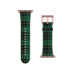 Scottish MacAlpine or MacAlpin Ancient Clan Tartan Watch Band Apple Watch Style Scottish Plaid Tartan Plaid