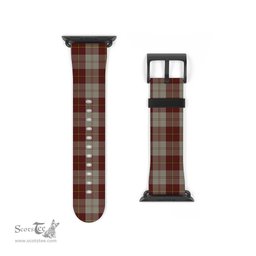 Scottish Cunningham Burgundy Dancers Clan Tartan Watch Band Apple Watch Style Scottish Plaid Tartan Plaid