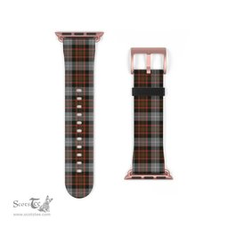 Scottish MacRae Hunting Weathered Clan Tartan Watch Band Apple Watch Style Scottish Plaid Tartan Plaid