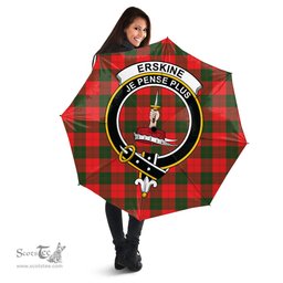 Scottish Erskine Modern Clan Tartan Umbrella - Crest Classic Scottish Plaid Tartan Plaid