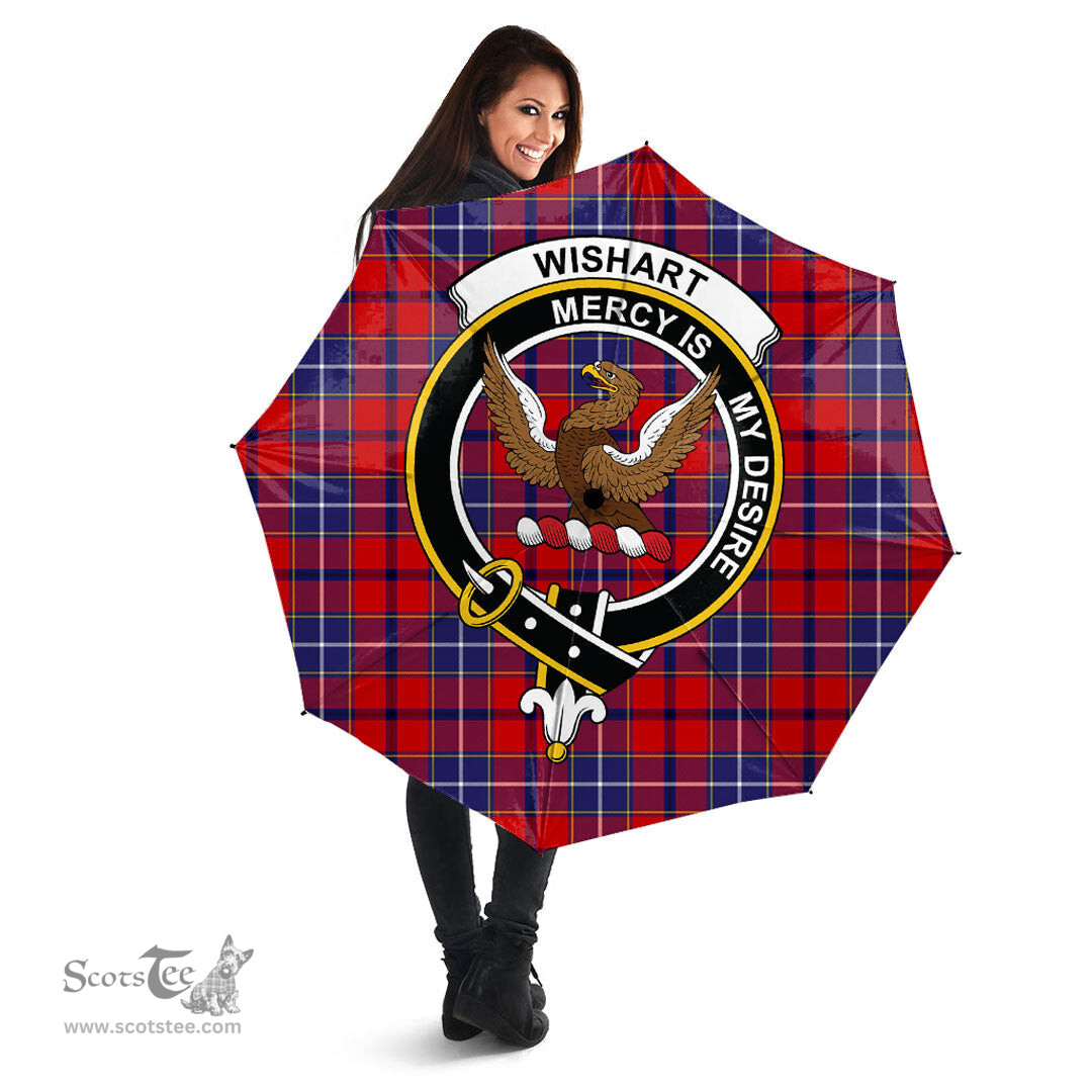 Scottish Wishart Dress Clan Tartan Umbrella - Crest Classic Scottish Plaid Tartan Plaid