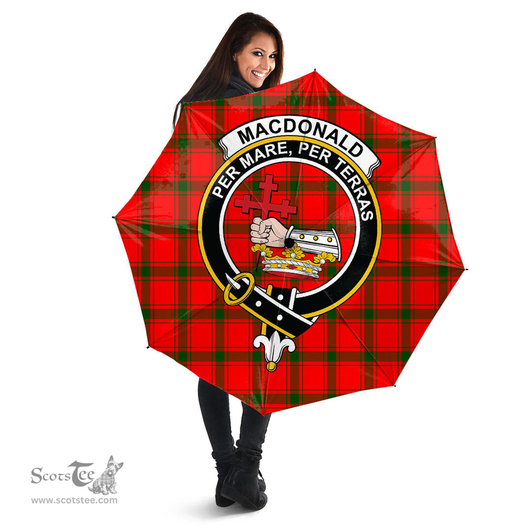 Scottish MacDonald of Sleat Clan Tartan Umbrella - Crest Classic Scottish Plaid Tartan Plaid
