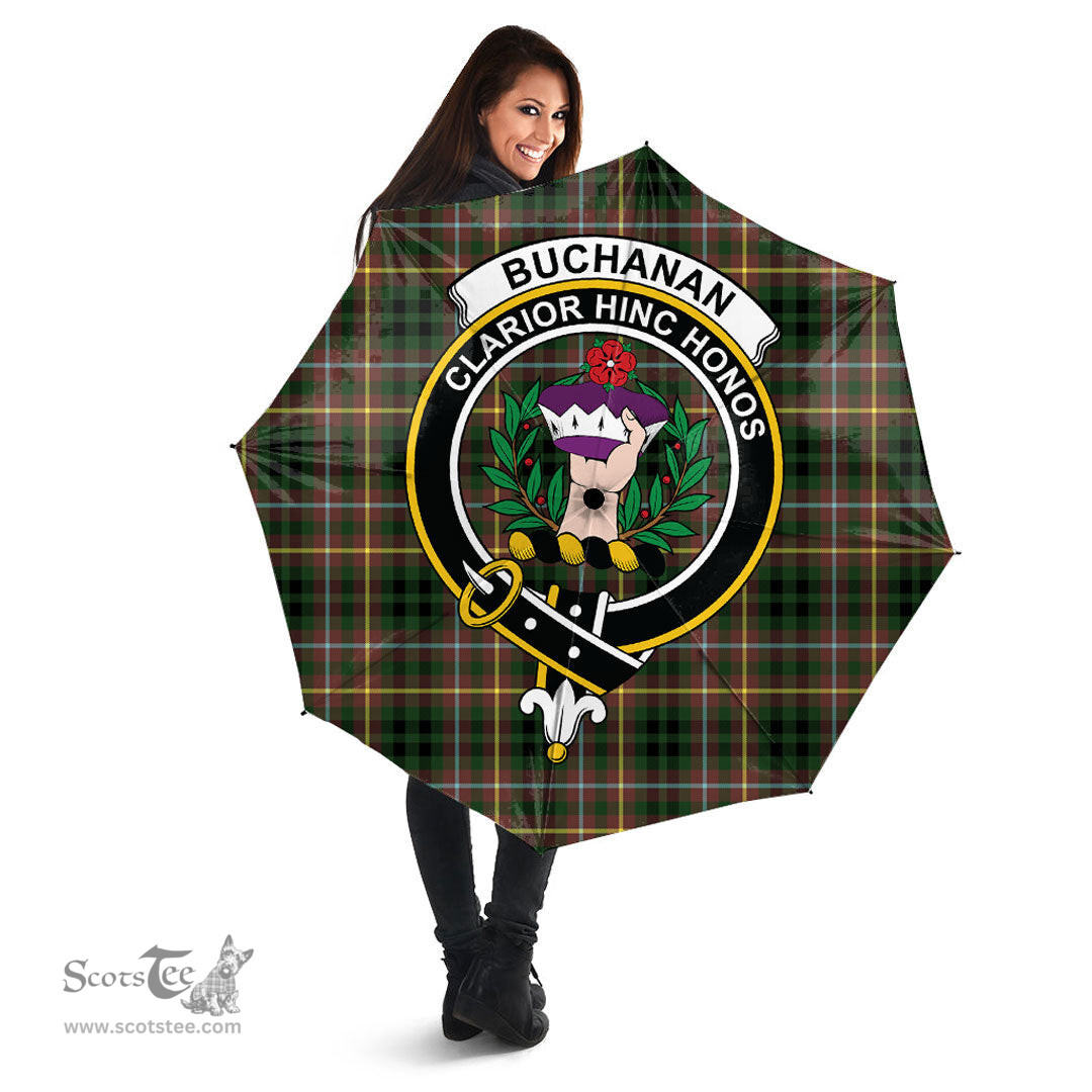 Scottish Buchanan Hunting Clan Tartan Umbrella - Crest Classic Scottish Plaid Tartan Plaid