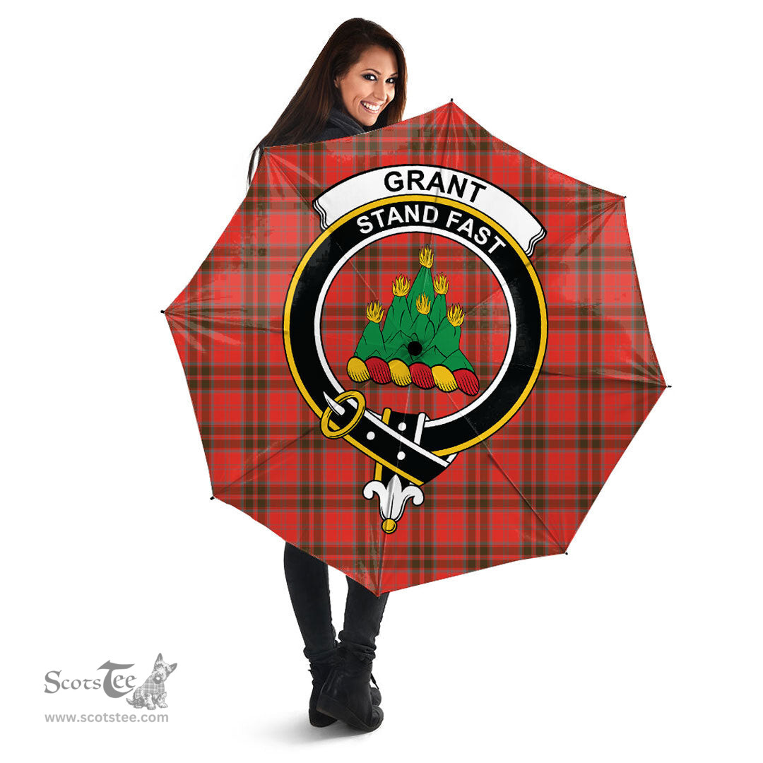 Scottish Grant Weathered Clan Tartan Umbrella - Crest Classic Scottish Plaid Tartan Plaid