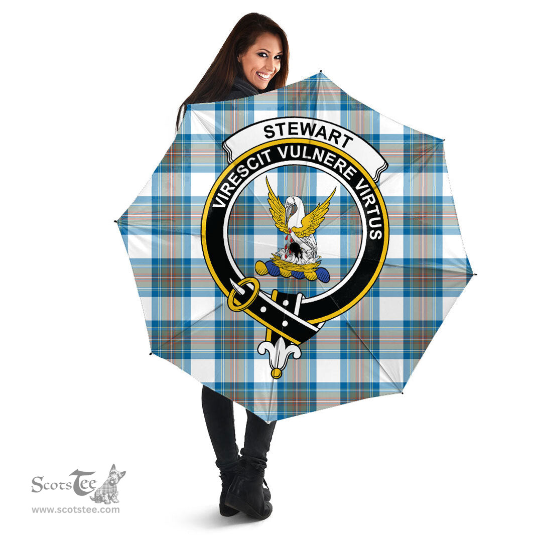 Scottish Stewart Muted Blue Clan Tartan Umbrella - Crest Classic Scottish Plaid Tartan Plaid