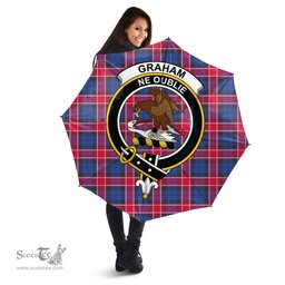 Scottish Graham of Menteith Red Clan Tartan Umbrella - Crest Classic Scottish Plaid Tartan Plaid