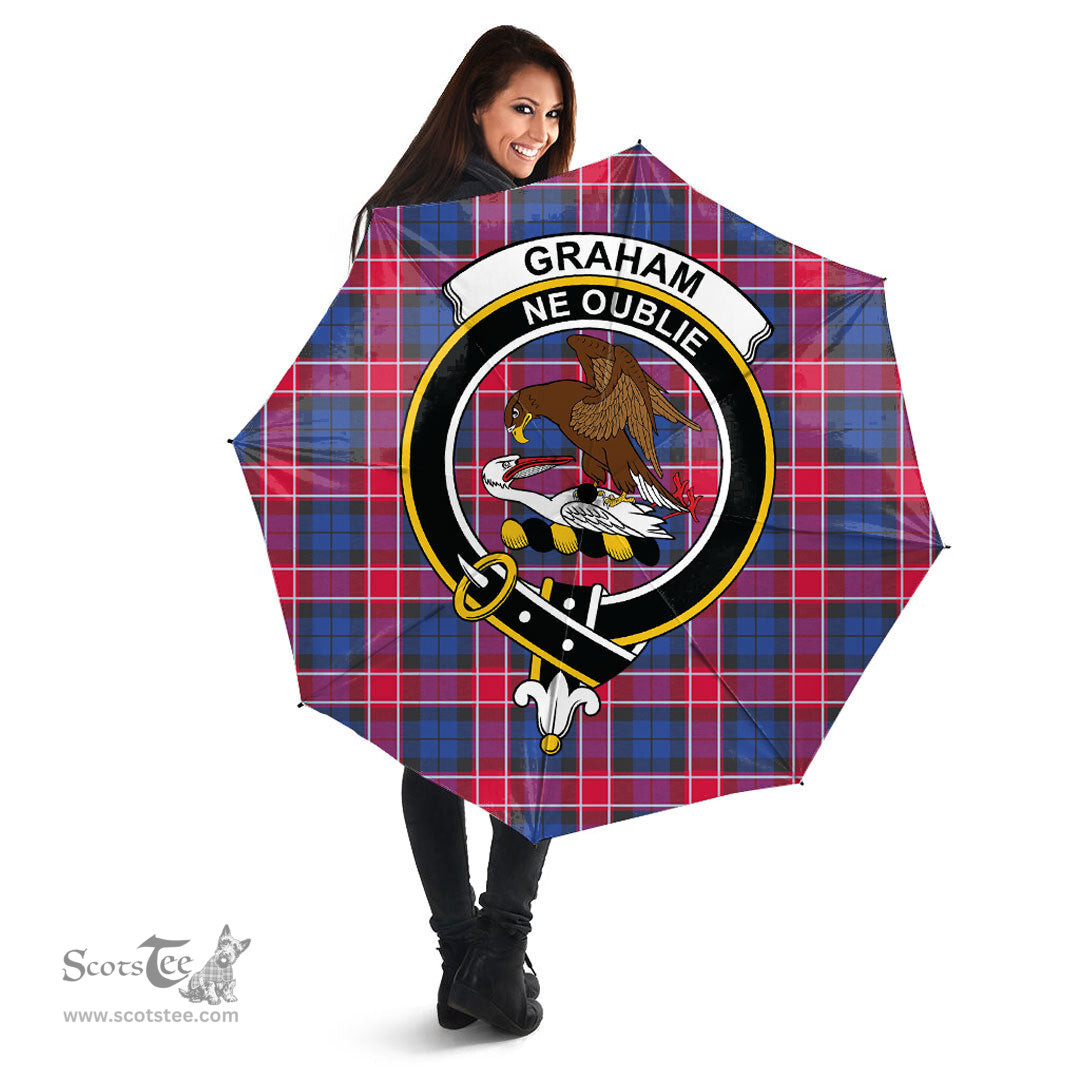 Scottish Graham of Menteith Red Clan Tartan Umbrella - Crest Classic Scottish Plaid Tartan Plaid