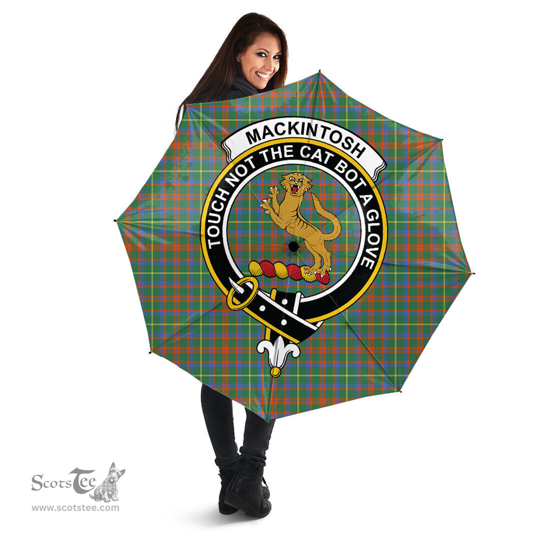 Scottish MacKintosh Hunting Ancient Clan Tartan Umbrella - Crest Classic Scottish Plaid Tartan Plaid