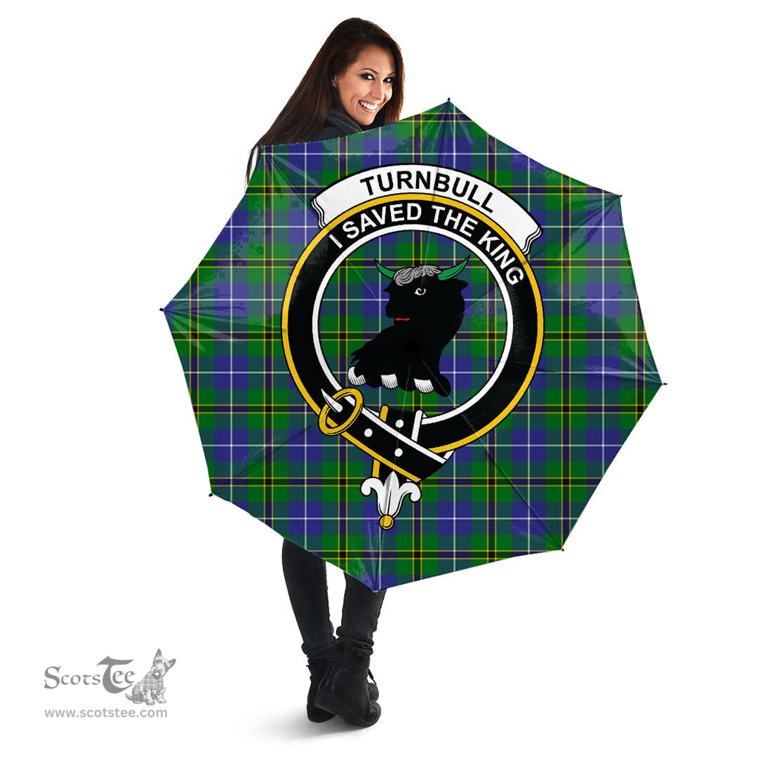 Scottish Turnbull Hunting Clan Tartan Umbrella - Crest Classic Scottish Plaid Tartan Plaid