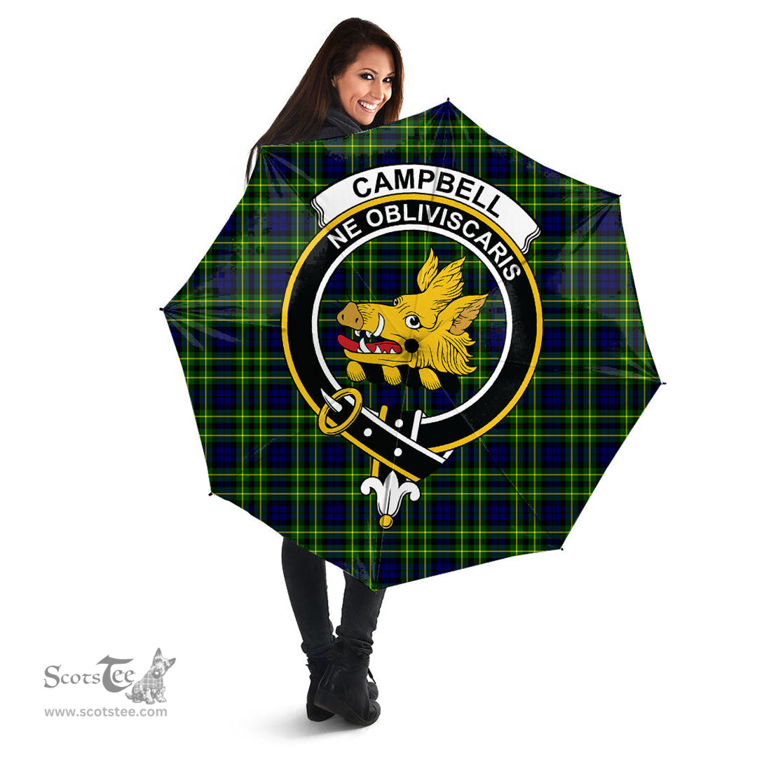 Scottish Campbell of Breadalbane Modern Clan Tartan Umbrella - Crest Classic Scottish Plaid Tartan Plaid