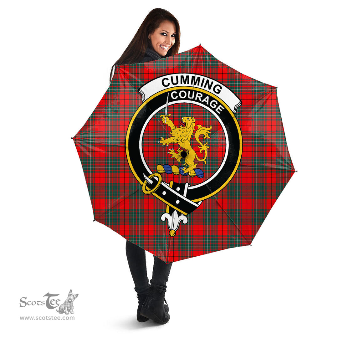 Scottish Cumming Modern Clan Tartan Umbrella - Crest Classic Scottish Plaid Tartan Plaid