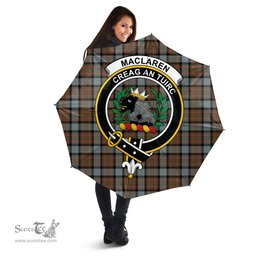 Scottish MacLaren Weathered Clan Tartan Umbrella - Crest Classic Scottish Plaid Tartan Plaid