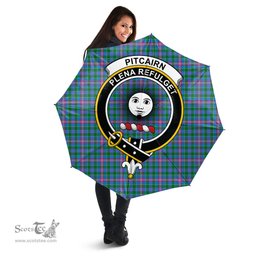 Scottish Pitcairn Hunting Clan Tartan Umbrella - Crest Classic Scottish Plaid Tartan Plaid