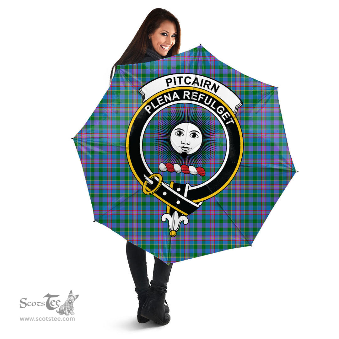 Scottish Pitcairn Hunting Clan Tartan Umbrella - Crest Classic Scottish Plaid Tartan Plaid