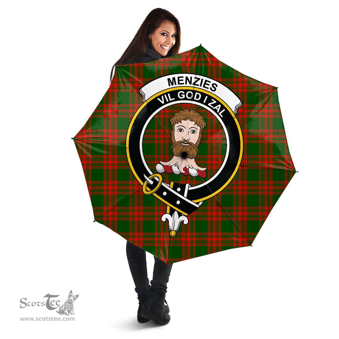 Scottish Menzies Green Modern Clan Tartan Umbrella - Crest Classic Scottish Plaid Tartan Plaid