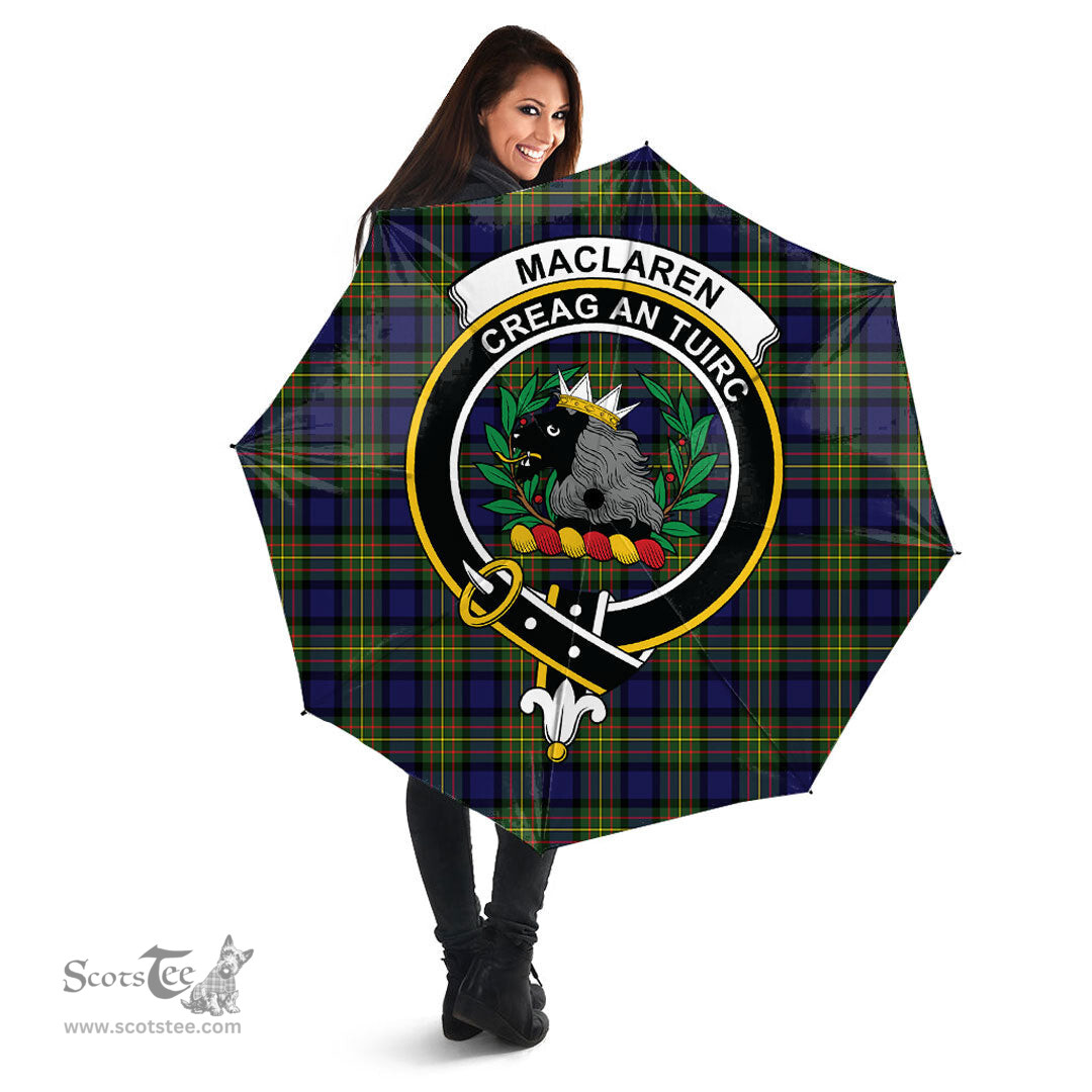 Scottish MacLaren Modern Clan Tartan Umbrella - Crest Classic Scottish Plaid Tartan Plaid