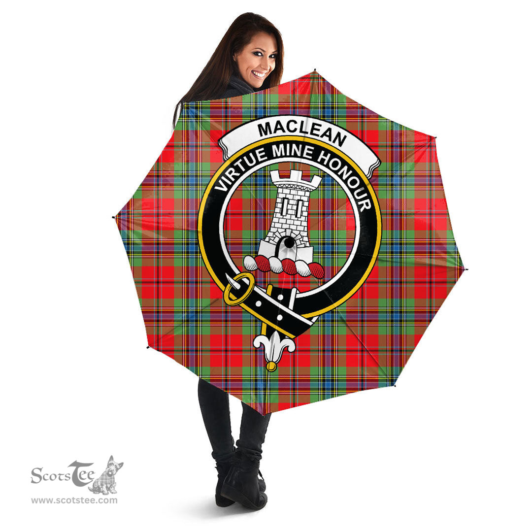 Scottish MacLean of Duart Modern Clan Tartan Umbrella - Crest Classic Scottish Plaid Tartan Plaid