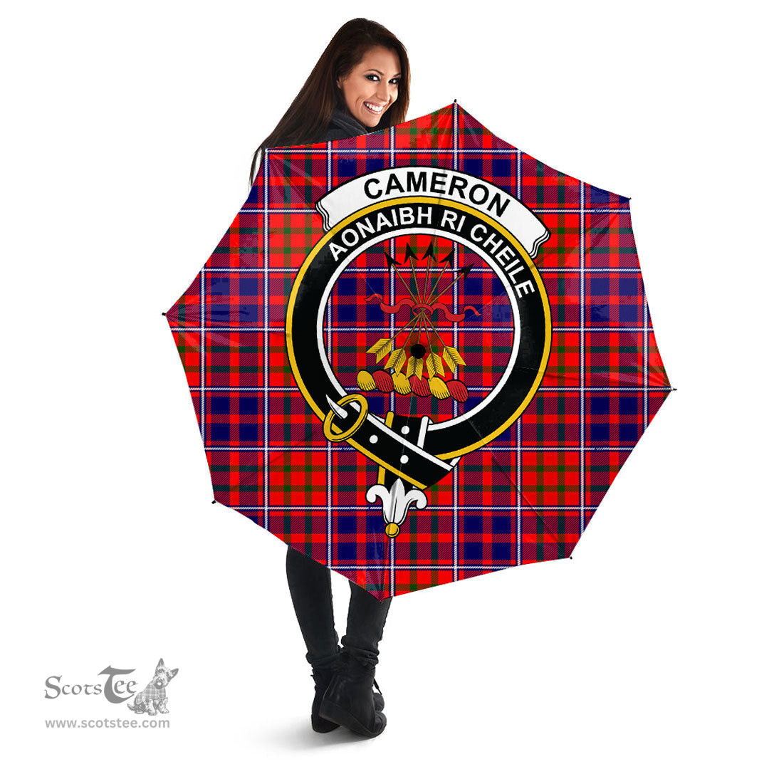 Scottish Cameron of Lochiel Modern Clan Tartan Umbrella - Crest Classic Scottish Plaid Tartan Plaid