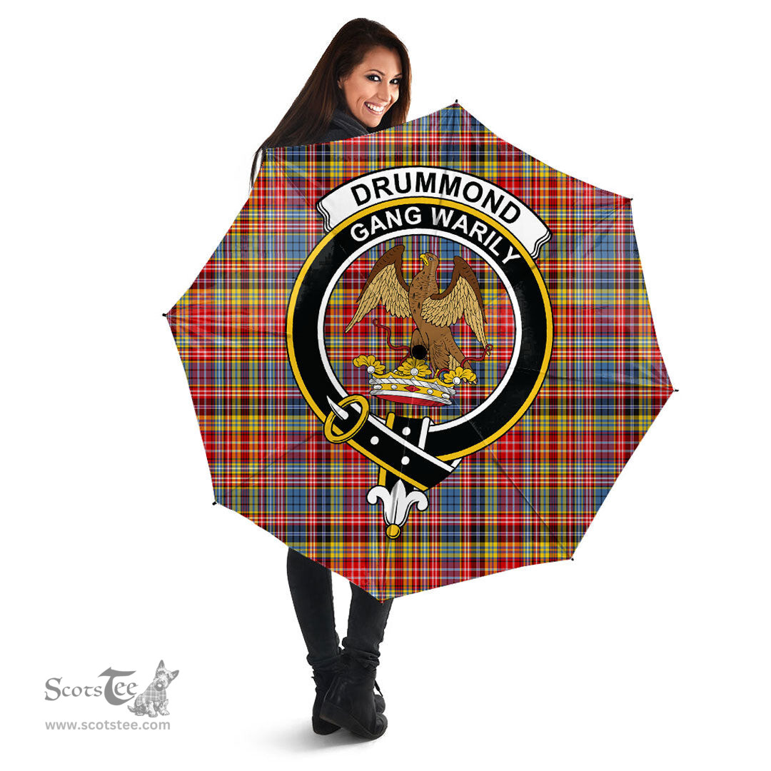 Scottish Drummond of Strathallan Clan Tartan Umbrella - Crest Classic Scottish Plaid Tartan Plaid