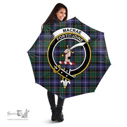 Scottish MacRae Hunting Modern Clan Tartan Umbrella - Crest Classic Scottish Plaid Tartan Plaid