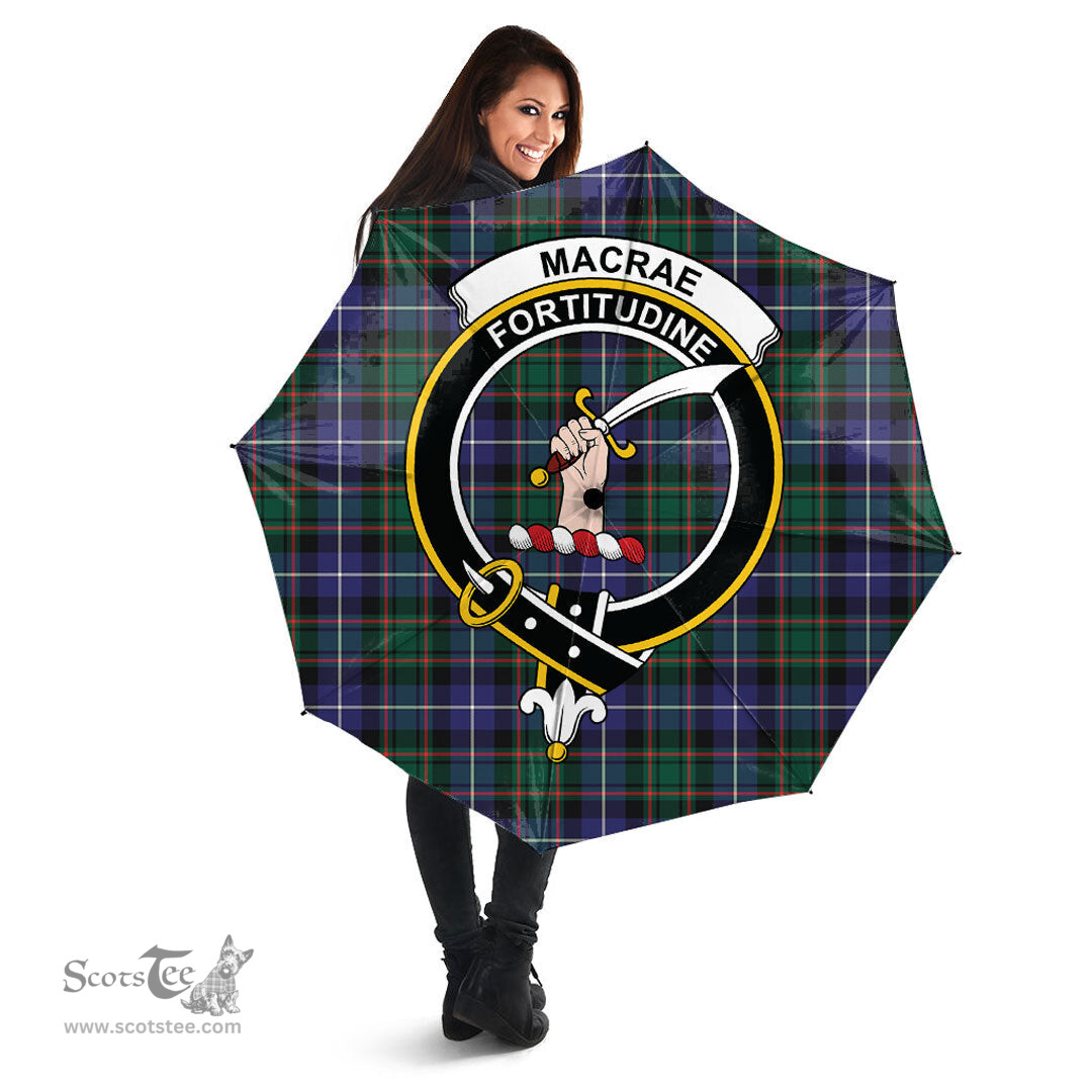 Scottish MacRae Hunting Modern Clan Tartan Umbrella - Crest Classic Scottish Plaid Tartan Plaid