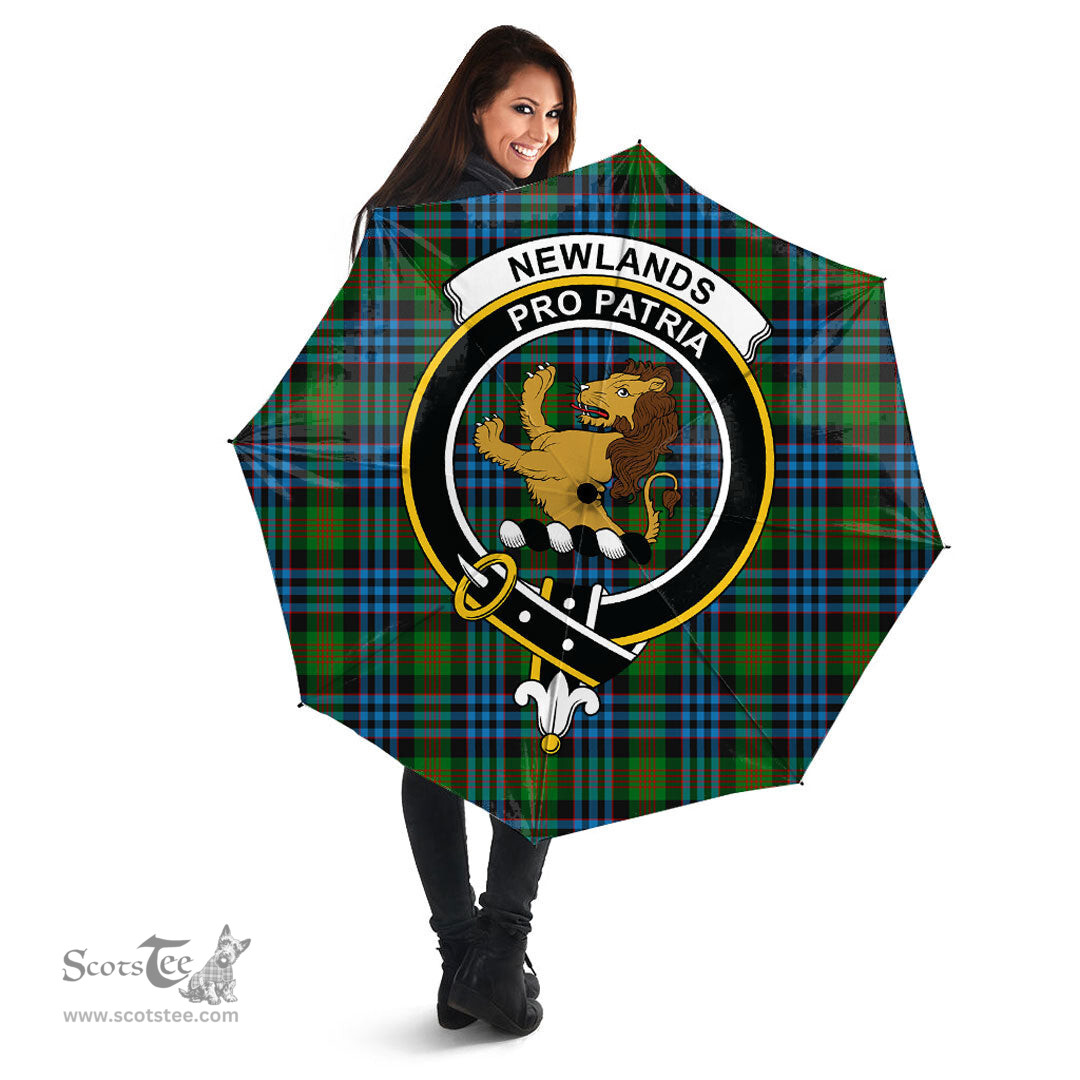 Scottish Newlands of Lauriston Clan Tartan Umbrella - Crest Classic Scottish Plaid Tartan Plaid