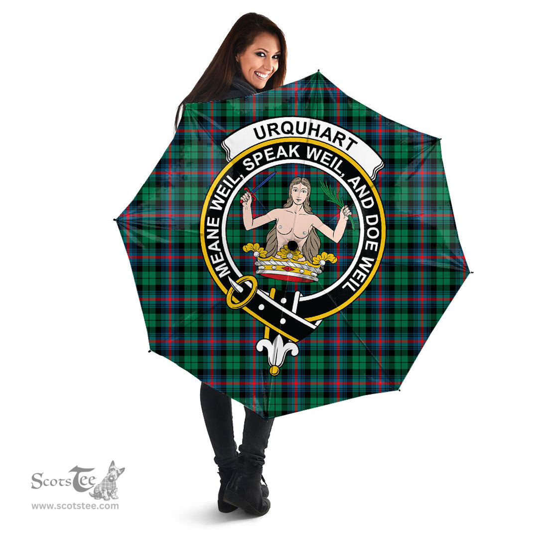 Scottish Urquhart Broad Red Ancient Clan Tartan Umbrella - Crest Classic Scottish Plaid Tartan Plaid