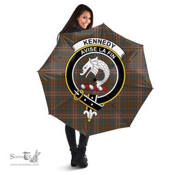 Scottish Kennedy Weathered Clan Tartan Umbrella - Crest Classic Scottish Plaid Tartan Plaid
