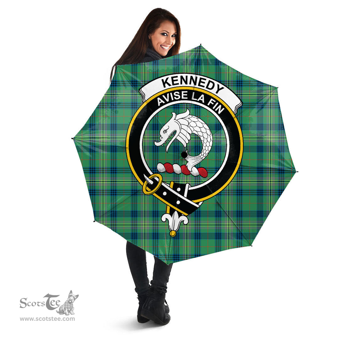 Scottish Kennedy Ancient Clan Tartan Umbrella - Crest Classic Scottish Plaid Tartan Plaid