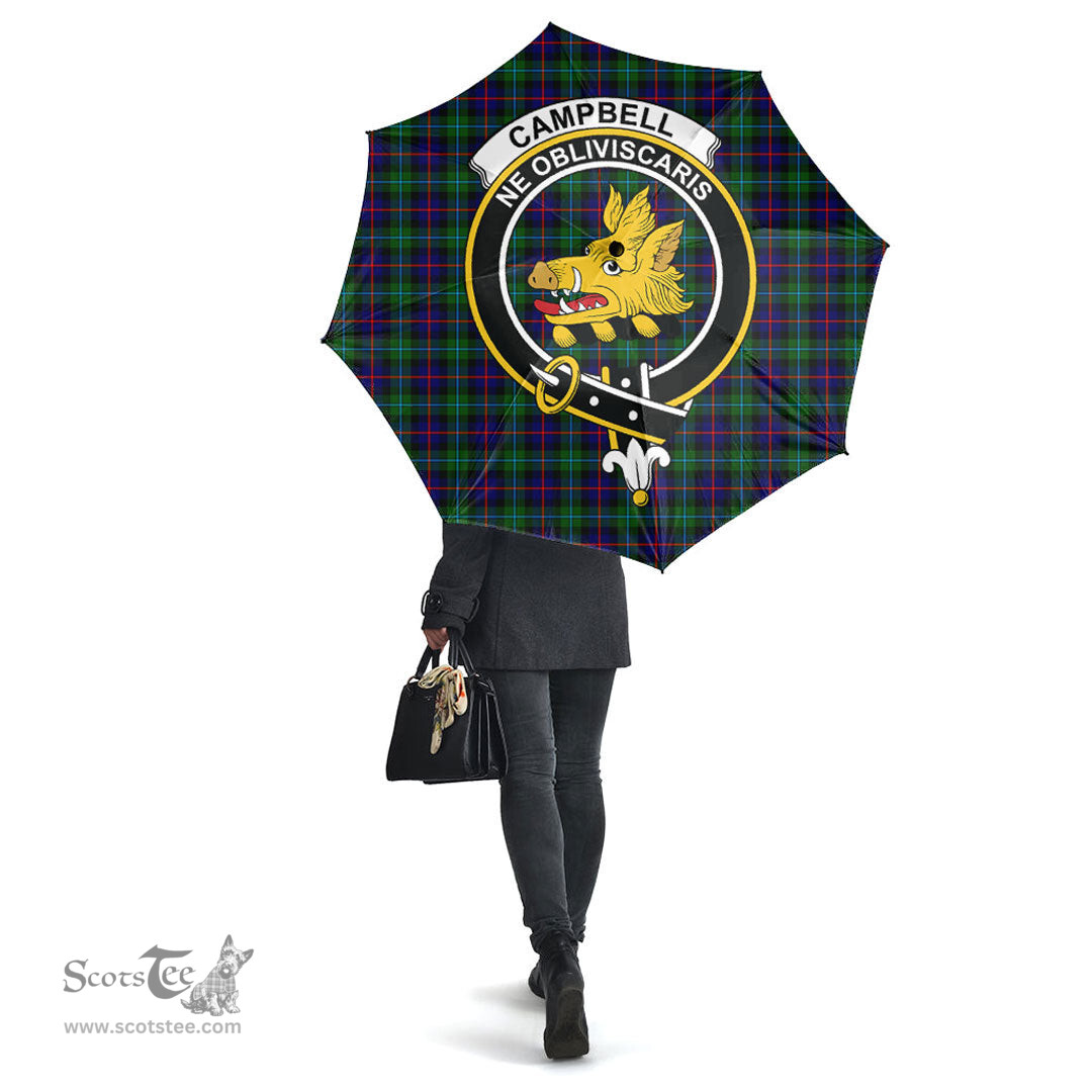 Scottish Campbell of Cawdor Modern Clan Tartan Umbrella - Crest Classic Scottish Plaid Tartan Plaid