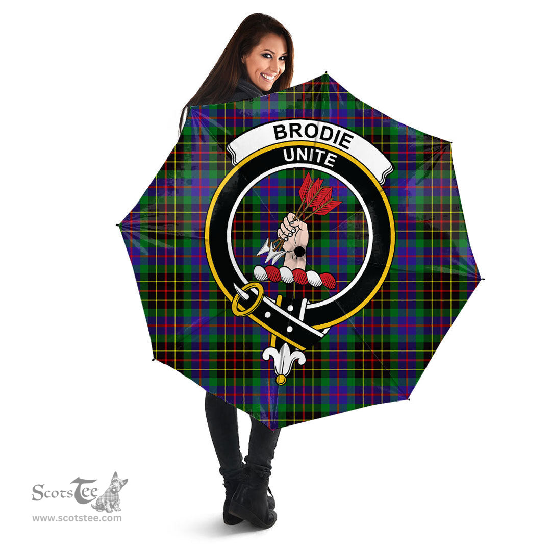 Scottish Brodie Hunting Modern Clan Tartan Umbrella - Crest Classic Scottish Plaid Tartan Plaid