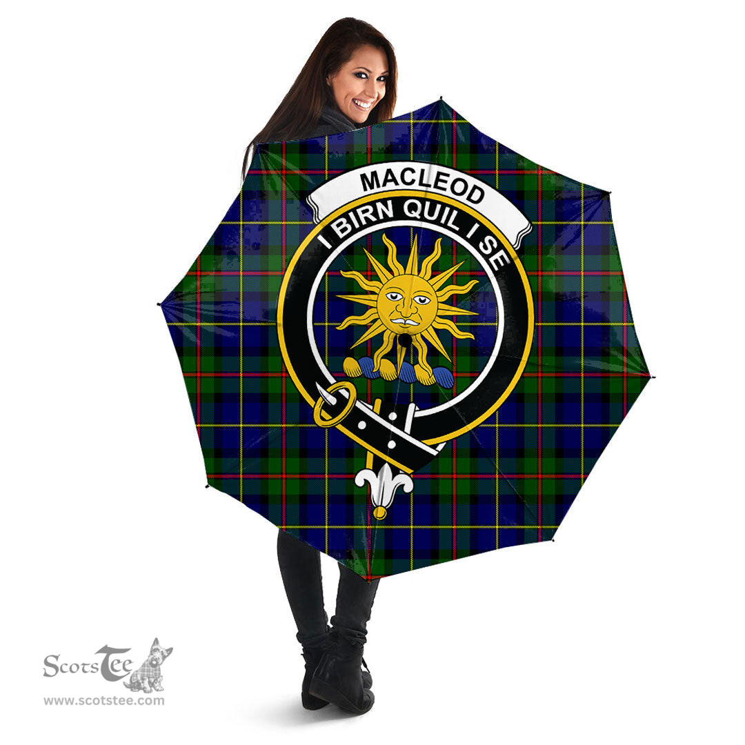 Scottish MacLeod of Harris Modern Clan Tartan Umbrella - Crest Classic Scottish Plaid Tartan Plaid