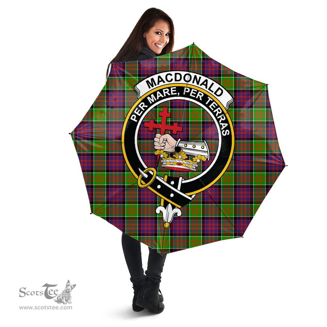 Scottish MacDonald of Clanranald Clan Tartan Umbrella - Crest Classic Scottish Plaid Tartan Plaid