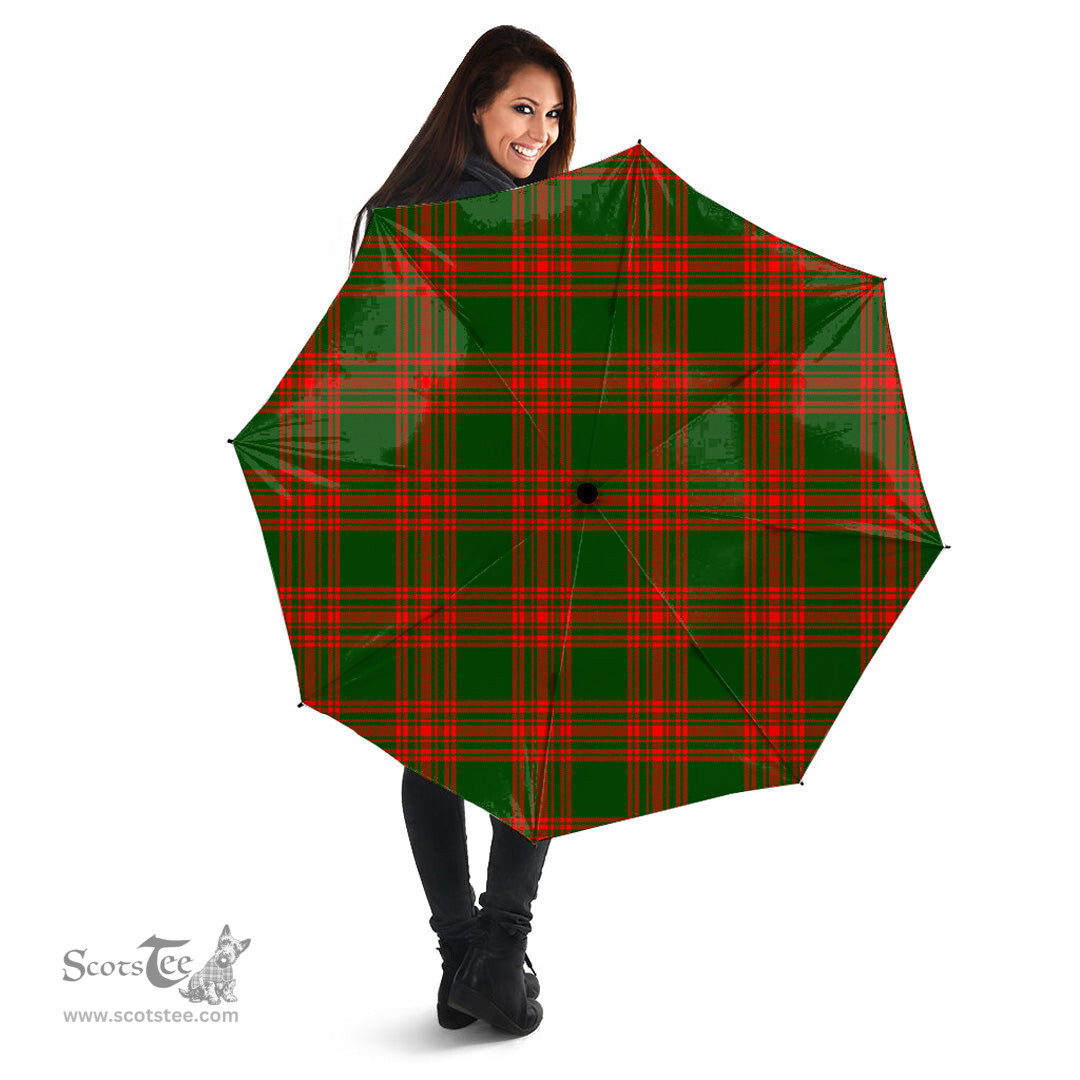Scottish Menzies Green Modern Clan Tartan Umbrella - Classic Scottish Plaid Tartan Plaid