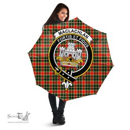 Scottish MacLachlan Hunting Modern Clan Tartan Umbrella - Crest Classic Scottish Plaid Tartan Plaid