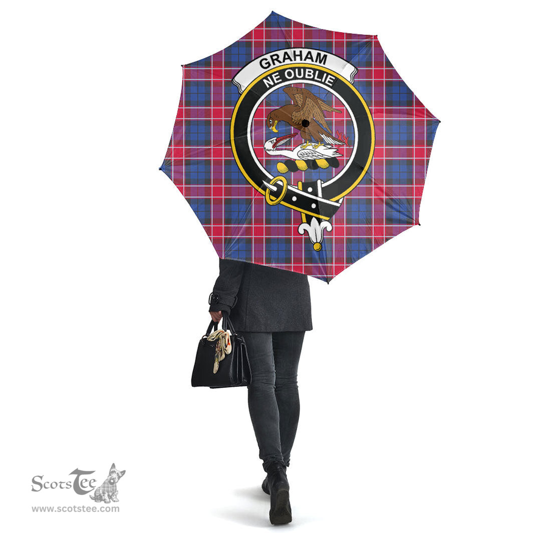 Scottish Graham of Menteith Red Clan Tartan Umbrella - Crest Classic Scottish Plaid Tartan Plaid