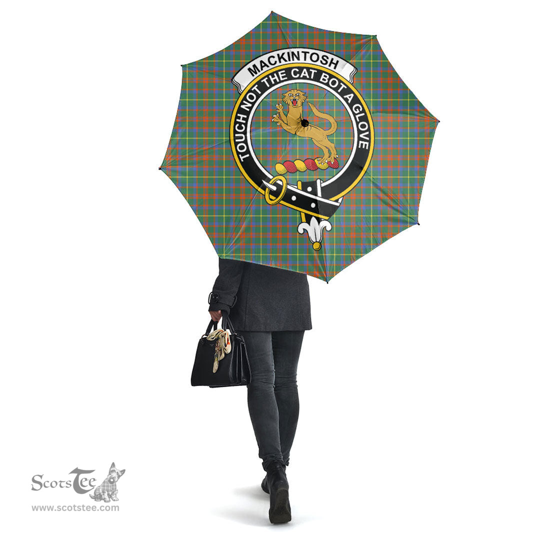 Scottish MacKintosh Hunting Ancient Clan Tartan Umbrella - Crest Classic Scottish Plaid Tartan Plaid