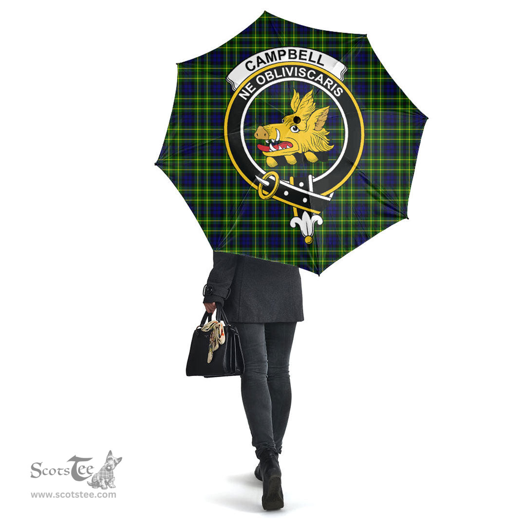 Scottish Campbell of Breadalbane Modern Clan Tartan Umbrella - Crest Classic Scottish Plaid Tartan Plaid