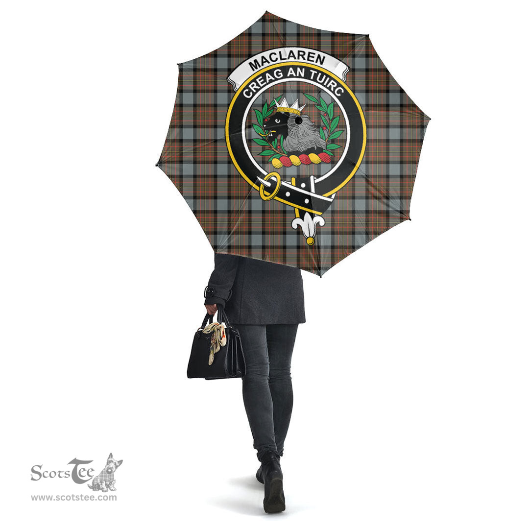 Scottish MacLaren Weathered Clan Tartan Umbrella - Crest Classic Scottish Plaid Tartan Plaid