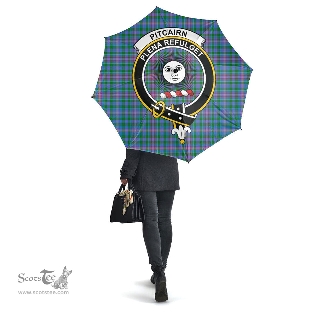 Scottish Pitcairn Hunting Clan Tartan Umbrella - Crest Classic Scottish Plaid Tartan Plaid