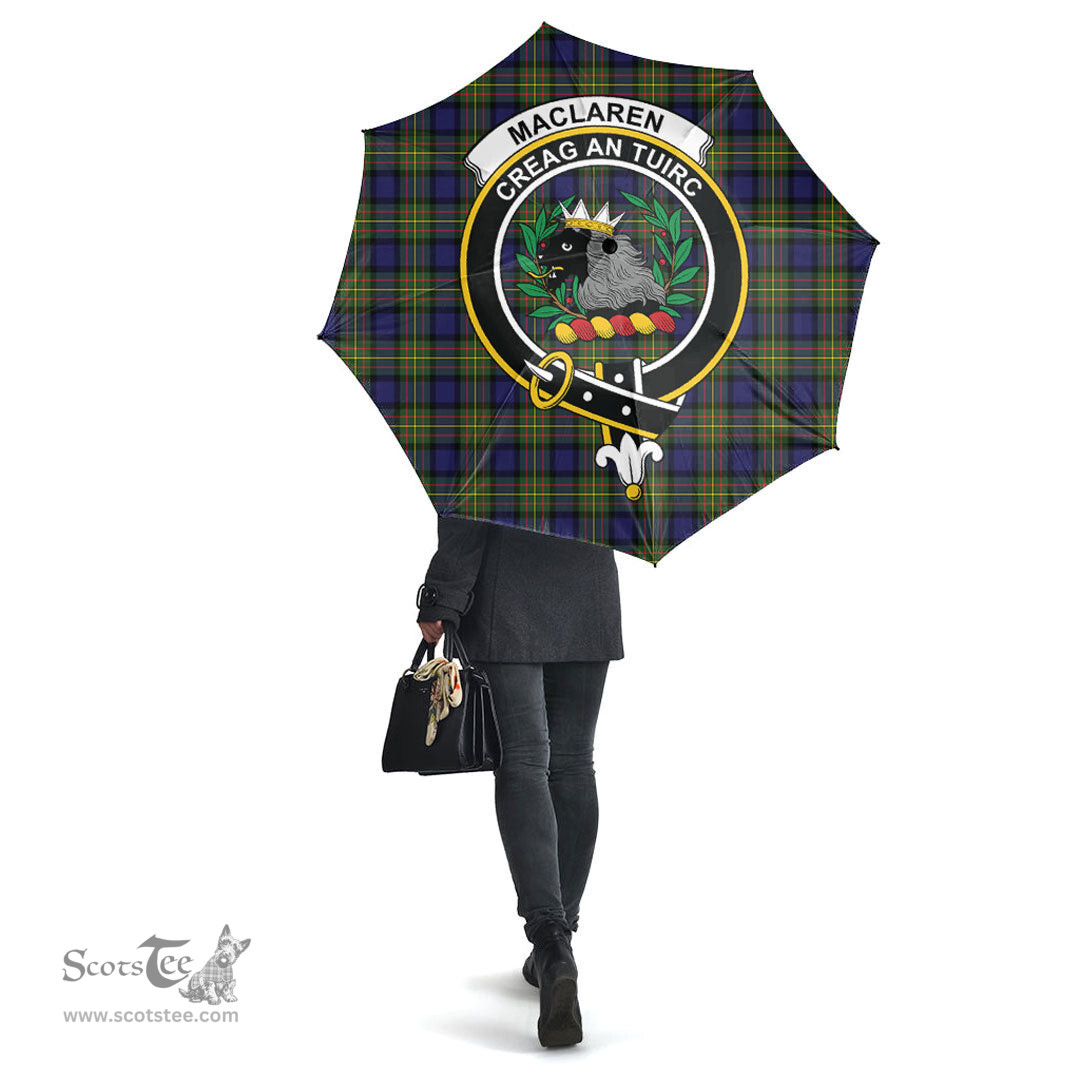 Scottish MacLaren Modern Clan Tartan Umbrella - Crest Classic Scottish Plaid Tartan Plaid