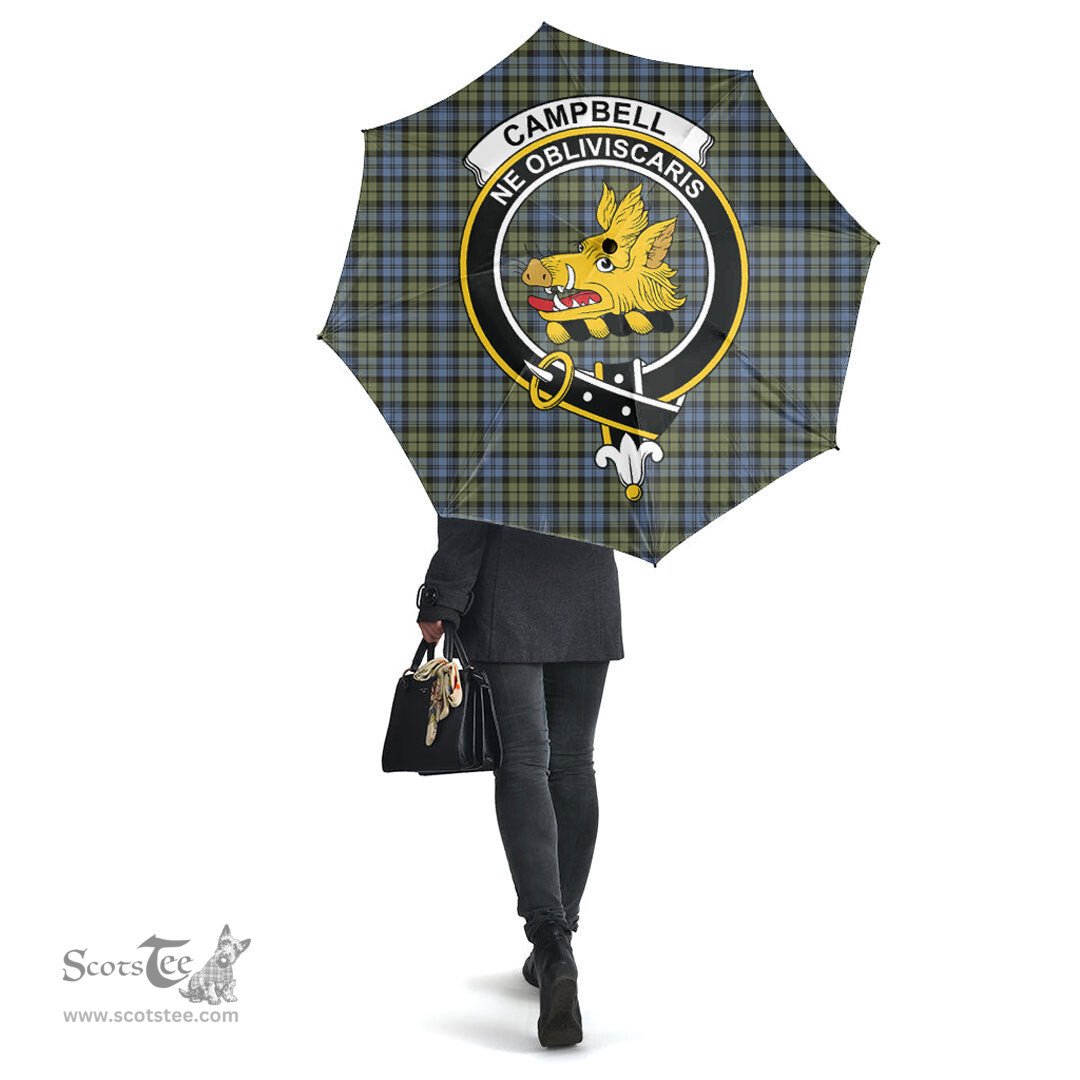 Scottish Campbell Faded Clan Tartan Umbrella - Crest Classic Scottish Plaid Tartan Plaid